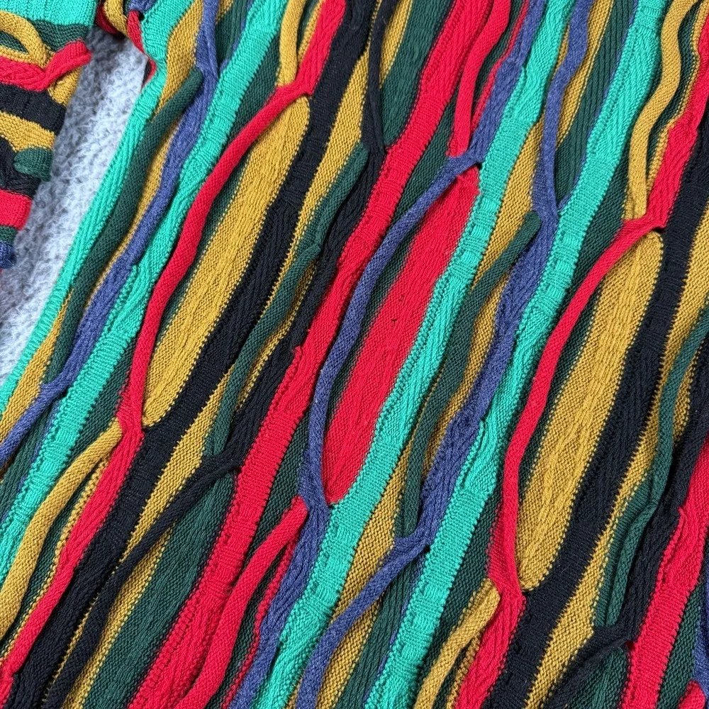 Vintage Coogi Sweater Mens Large Multicolor Australia Mercerised Hip‎ Hop 90s